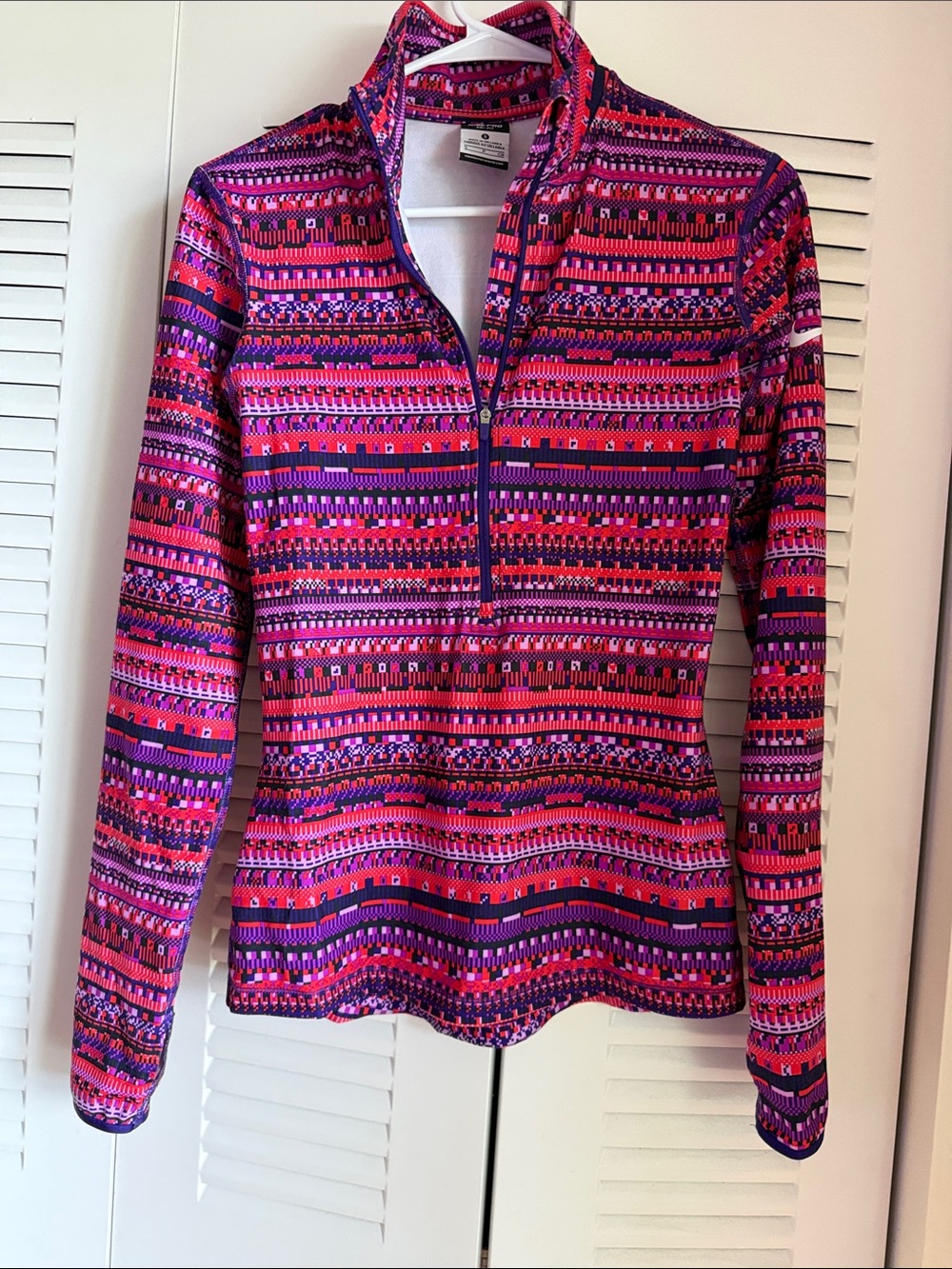 Nike Pink & Purple Geometric Half-Zip Pullover